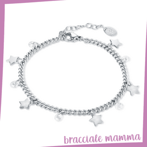 Bracciale Catena con Stelle e Cristalli- Mamma e Bimba