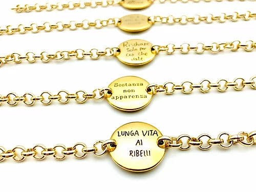 Mini Bracciale Tondo Centrale Gold MB336