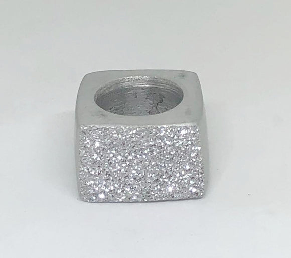 Anello Quadrato diamantati 100% alluminio