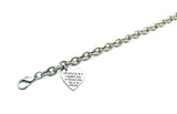 Bracciale con Frasi Cuore Argento Pendente