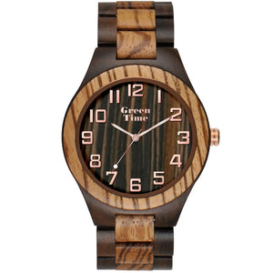Orologio in Sandalo e Zebrano