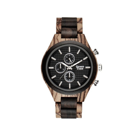 Orologio Cronografo in legno Zebrano e Sandalo - Sydney ZW101A