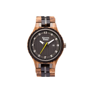 Orologio in legno Ebano, Zebrano e Acciaio - Engine zw107a