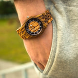 Orologio in legno Zebrano - Lagos 113A
